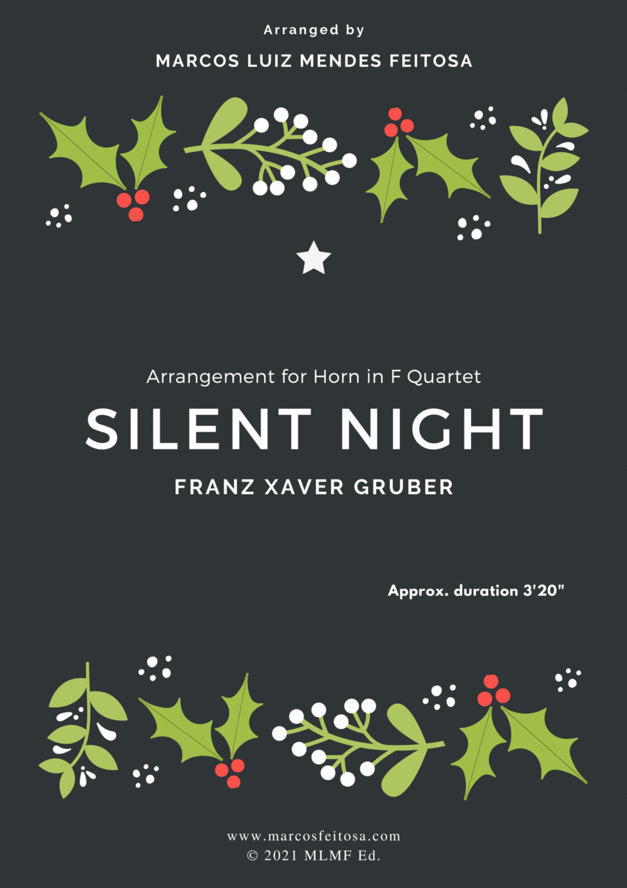 Silent Night - Horn in F Quartet French Horn Quartet scores gallery preview page 1