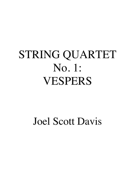 String Quartet No. 1: VESPERS image number null