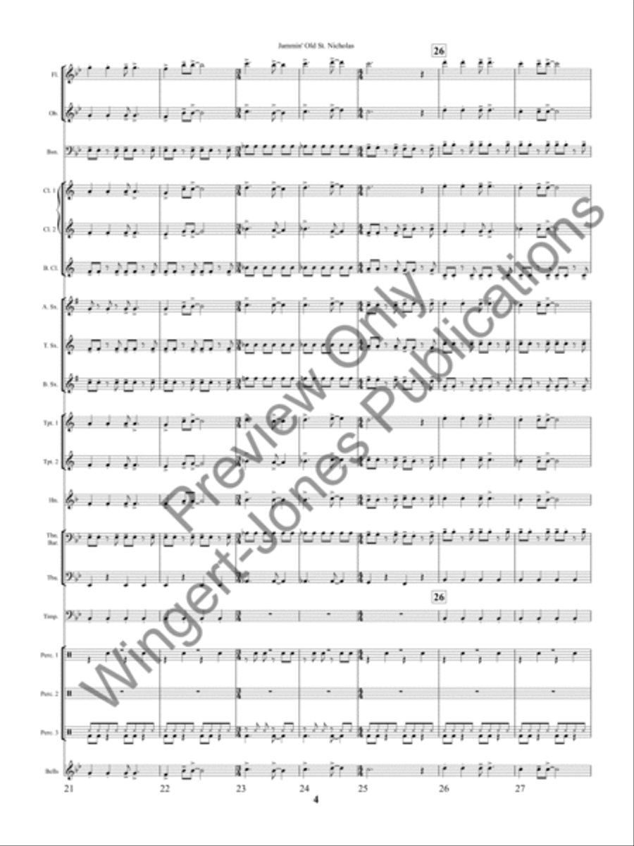 Jammin' Old St. Nicholas Concert Band scores gallery preview page 7