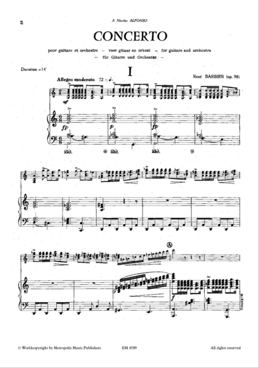 Concerto for Guitar, Op.98 Classical Guitar scores gallery preview page 2