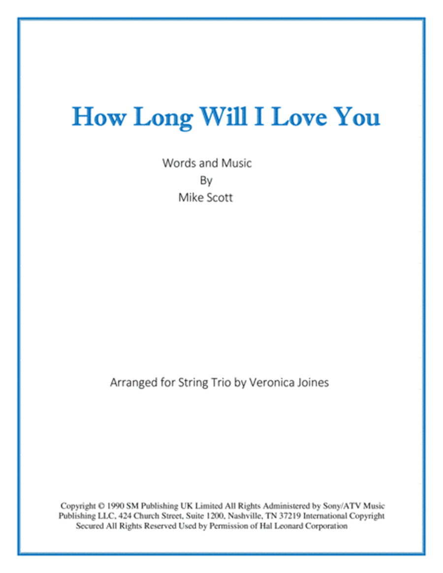 How Long Will I Love You image number null