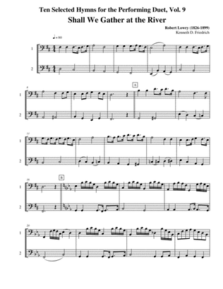 Ten Selected Hymns for the Performing Duet, Vol. 9 - trombone (euphonium) and bass trombone (tuba)