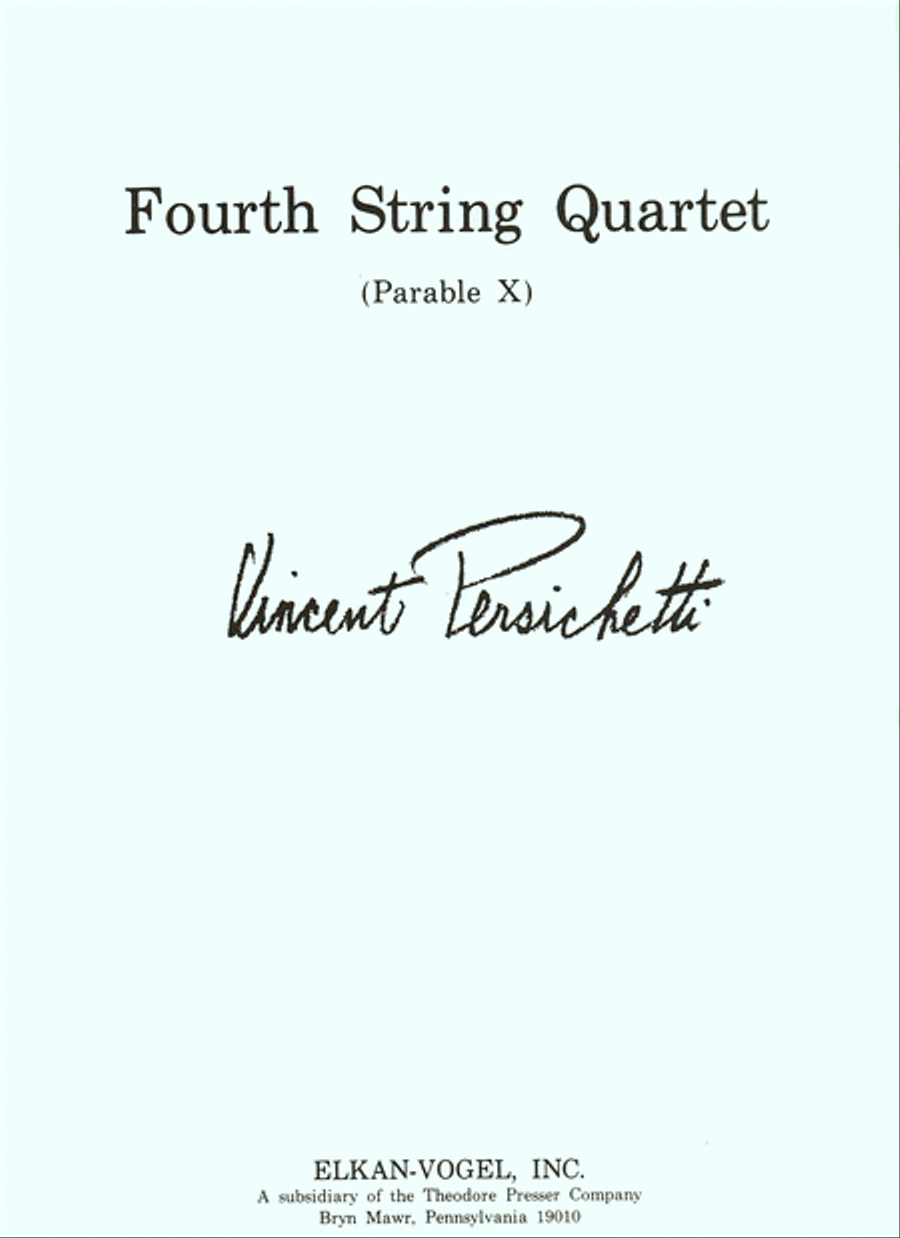 Fourth String Quartet String Quartet scores gallery preview page 1