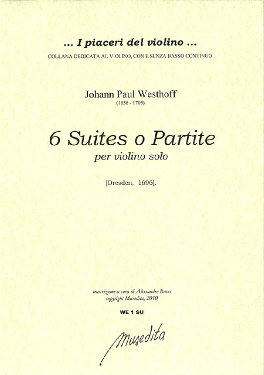 6 Suites o Partite ([Dresden, 1696]) Violin Solo scores gallery preview page 1