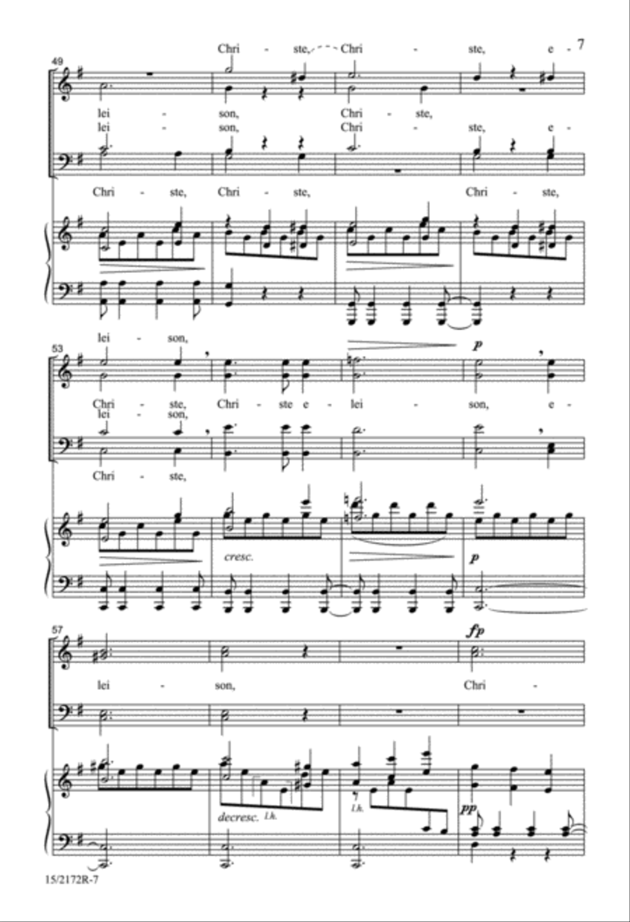 Kyrie, Benedictus and Osanna 4-Part scores gallery preview page 7