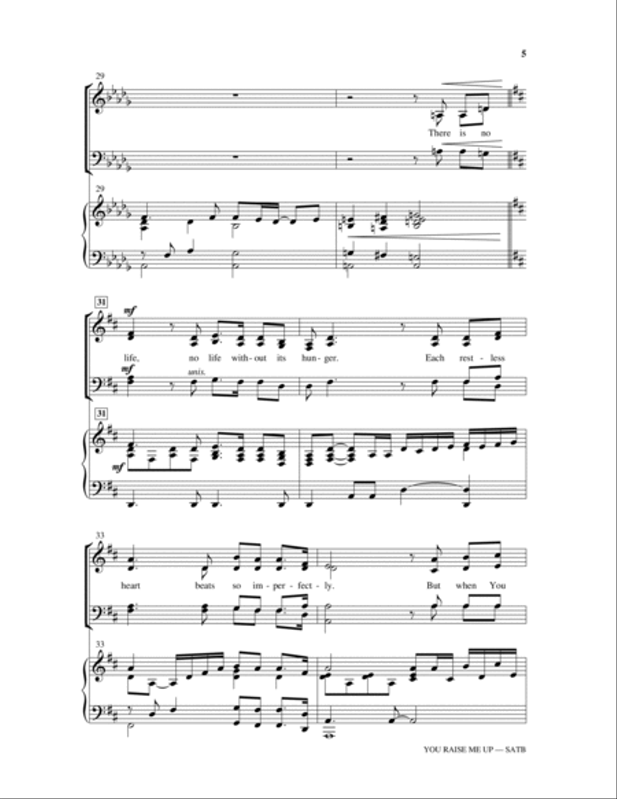 You Raise Me Up (arr. Joseph M. Martin) 4-Part scores gallery preview page 5