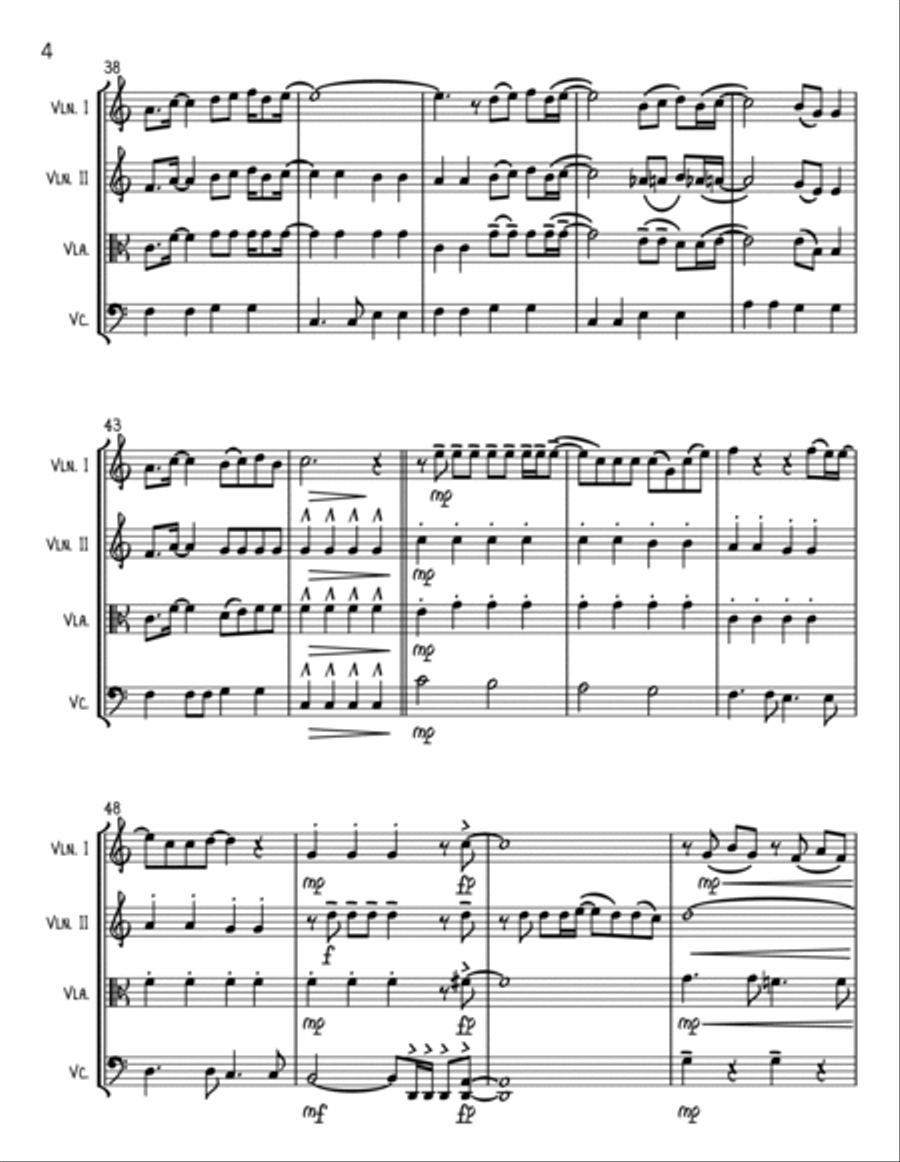 Our Last Summer Our Last Summer String Quartet scores gallery preview page 4