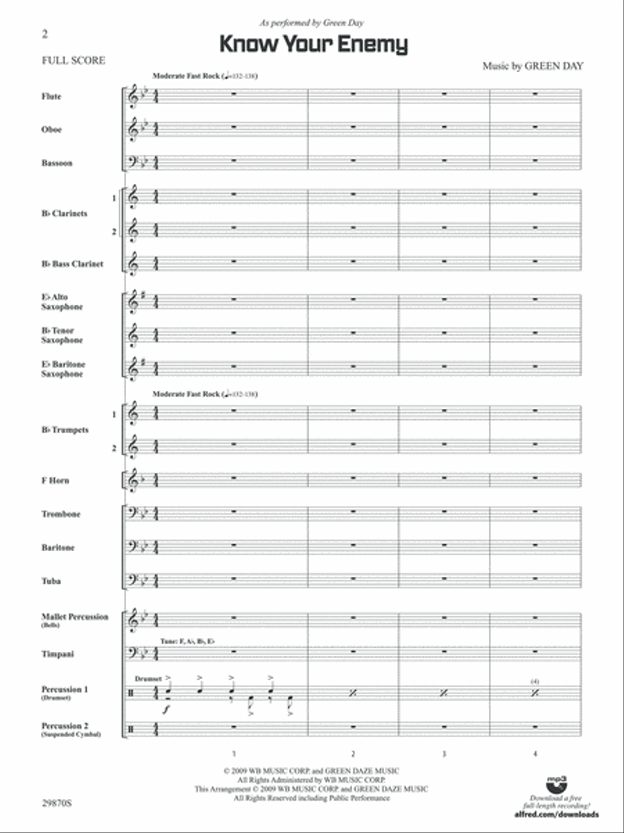 Know Your Enemy: Score Concert Band scores gallery preview page 2