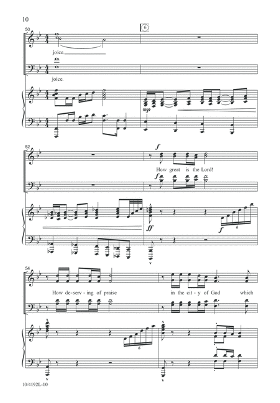 How Great Is the Lord 4-Part scores gallery preview page 10