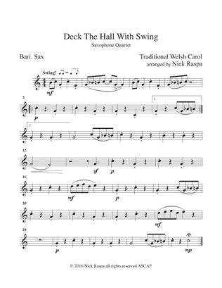 Deck The Hall With Swing - Baritone Saxophone part