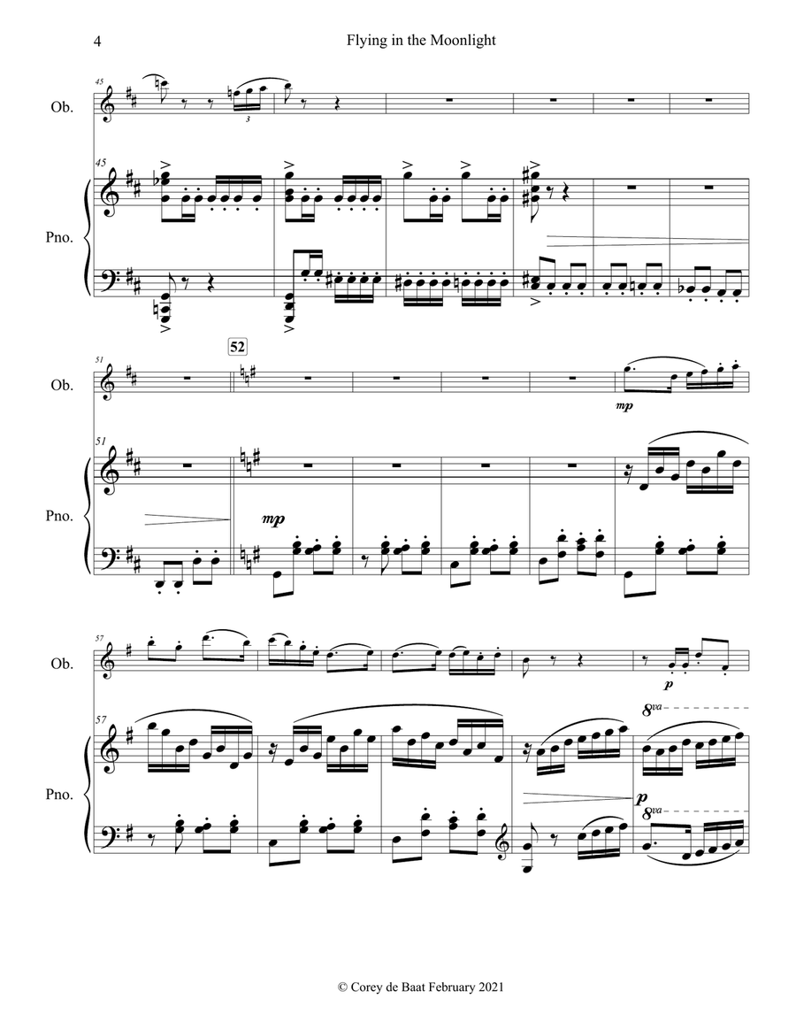 Flying in the Moonlight Piano scores gallery preview page 6
