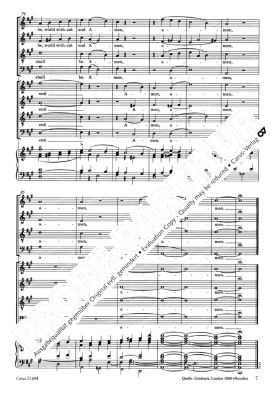 Nunc dimittis in A 4-Part scores gallery preview page 8