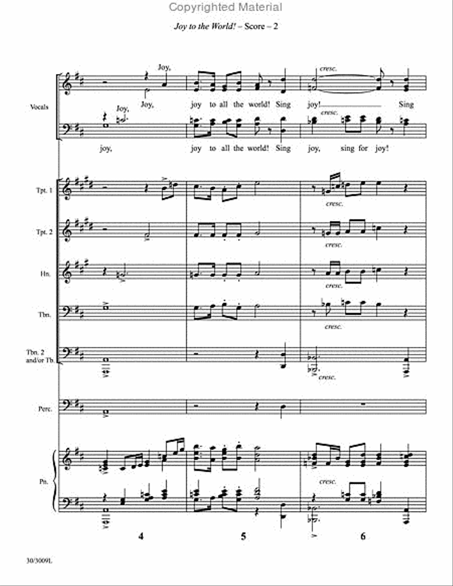 Joy to the World! - Brass and Percussion Score and Parts Choir scores gallery preview page 3