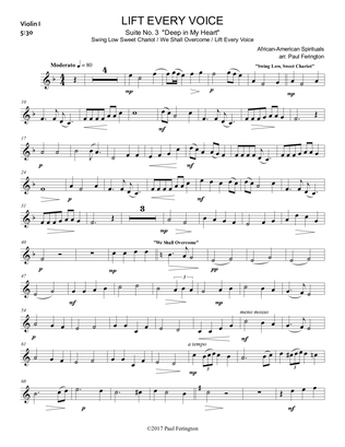 Suite #3 "Deep in My Heart" from LIFT EVERY VOICE Spirituals for String Quartet: inc. "Swing Low" /