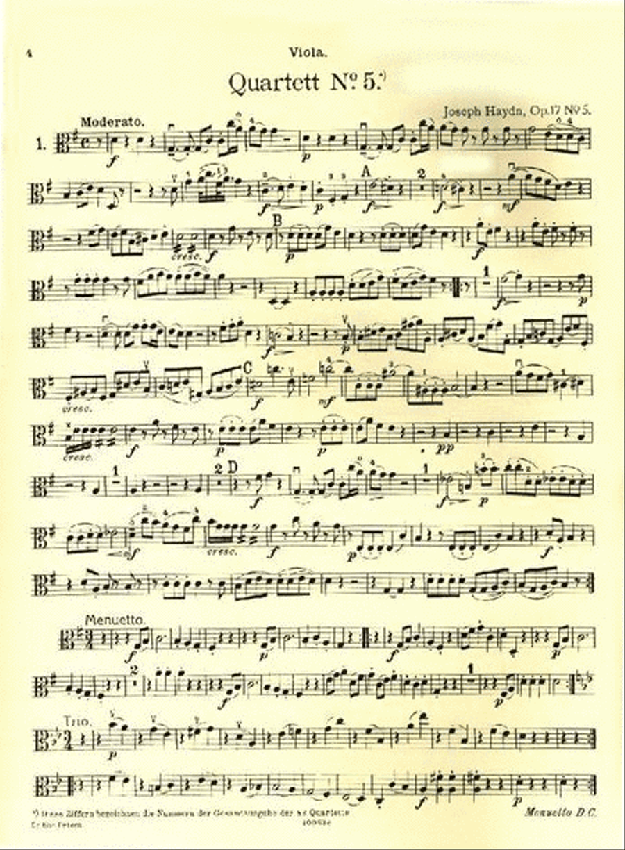 String Quartets, Volume 1 - 14 Famous Quartets String Quartet scores gallery preview page 4