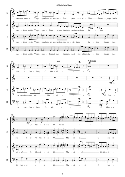 O Maria Salve Mater - Sacred Chant for Choir SATB a cappella image number null
