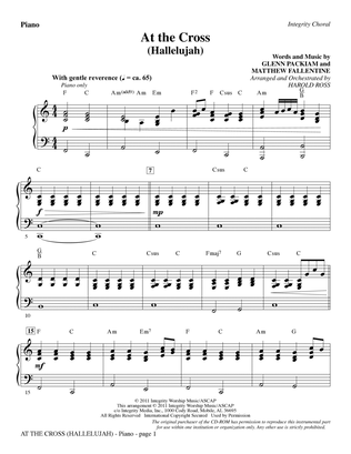 At The Cross (Hallelujah) - Piano