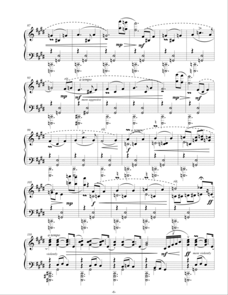 Three Preludes for Solo Piano - Opus 13 Piano Solo scores gallery preview page 6