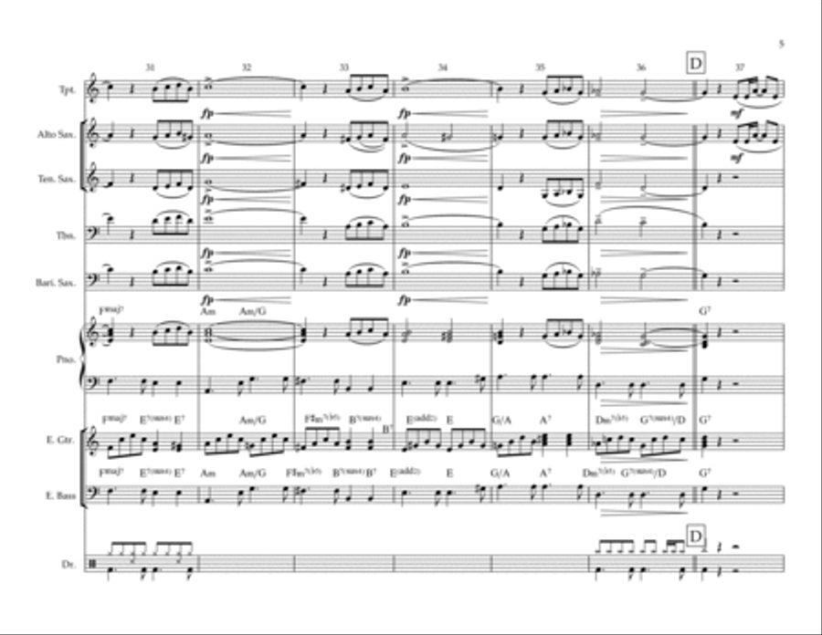 What I Did For Love Jazz Ensemble scores gallery preview page 5