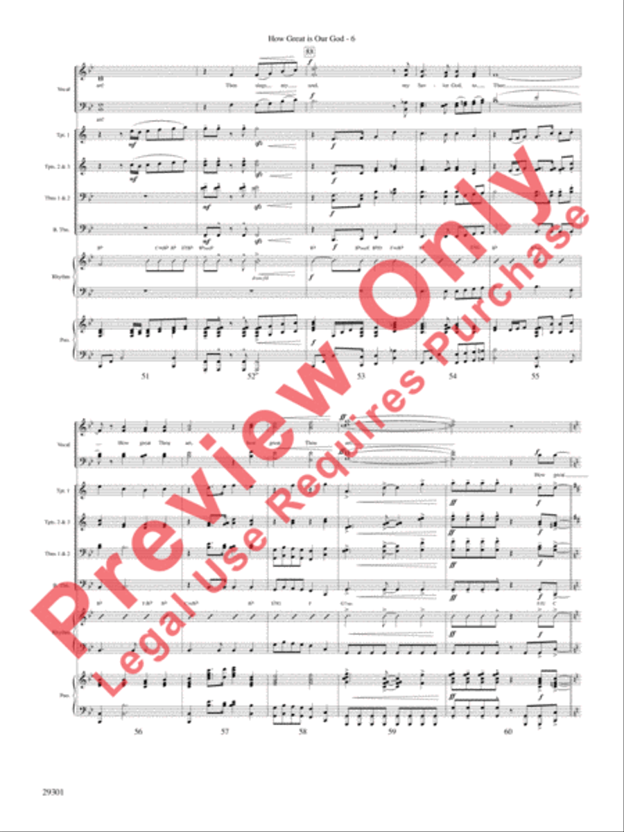 How Great Is Our God Choir scores gallery preview page 7