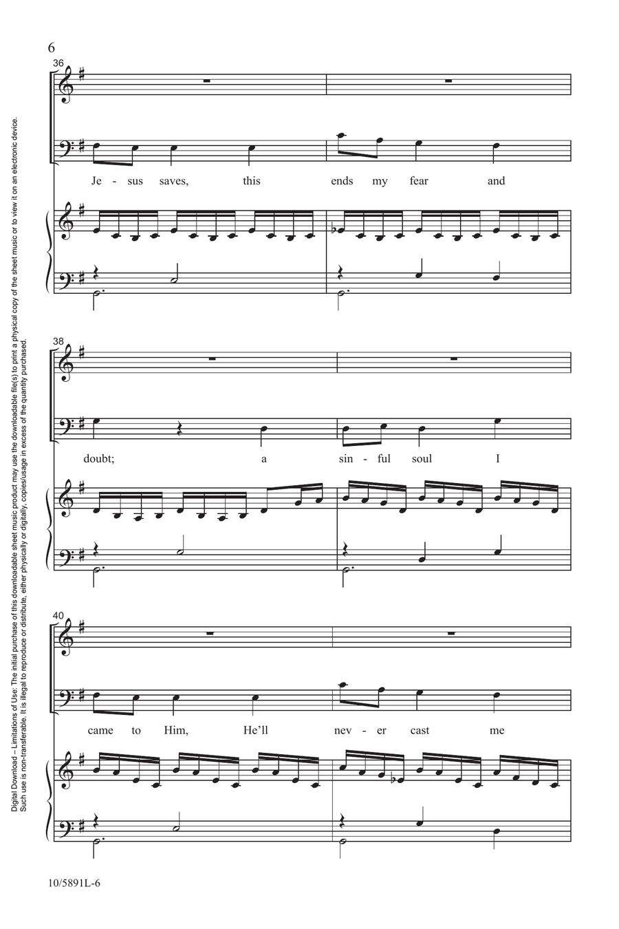 My Faith Has Found a Resting Place Choir scores gallery preview page 6