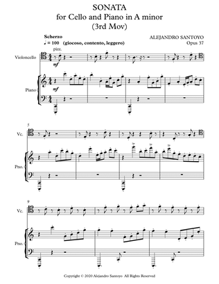 "Sonata for Cello and Piano in A minor, Opus 37" (3rd Movement) by ALEJANDRO SANTOYO