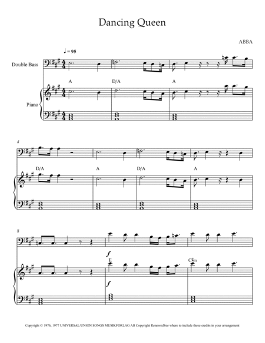 Dancing Queen String Duet scores gallery preview page 2