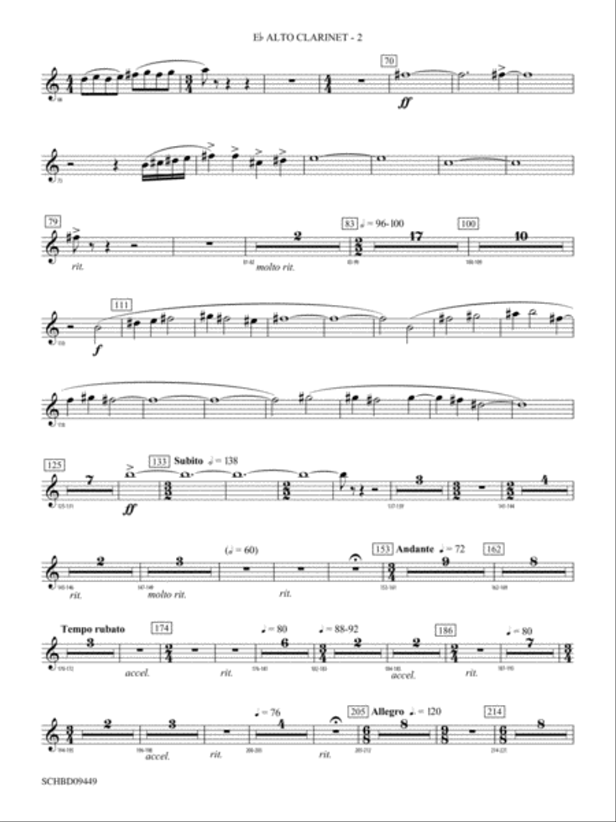 Psalm 46: E-flat Alto Clarinet Concert Band scores gallery preview page 2