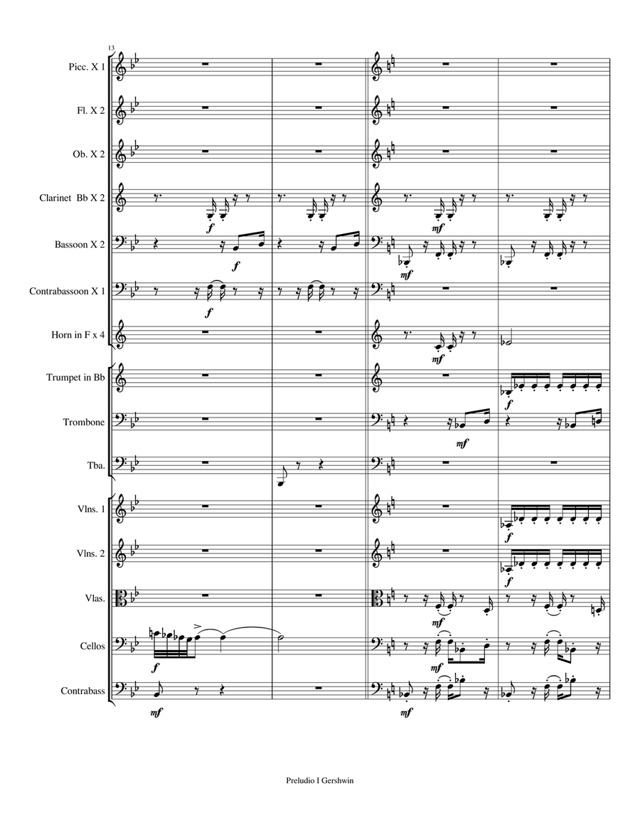 Prelude Nº 1 Full Orchestra scores gallery preview page 4