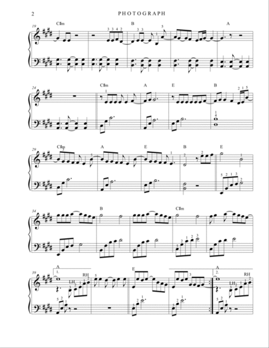 Photograph Piano Solo scores gallery preview page 2