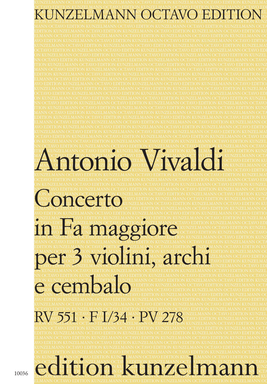 Concerto for 3 Violins in F Major P278