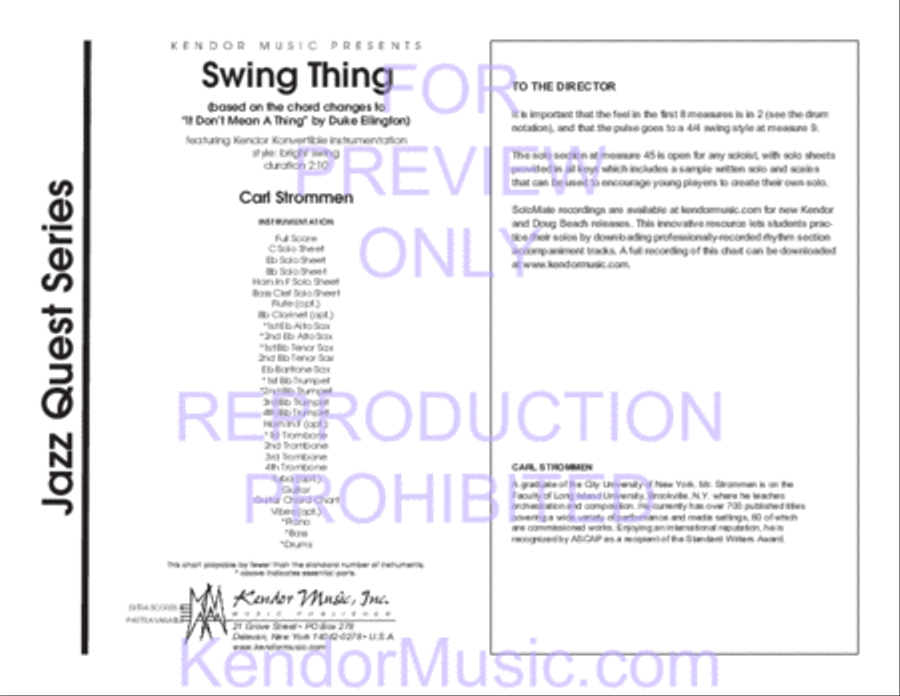 Swing Thing Swing Thing Jazz Ensemble scores gallery preview page 2