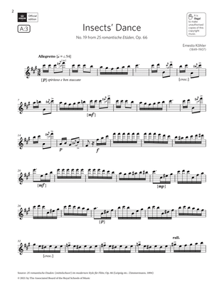 Insects' Dance (from 25 romantische Etüden) (Grade 7 A3 from the ABRSM Flute syllabus from 2022)