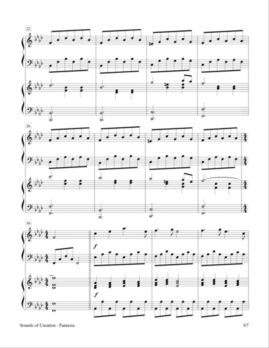 Sounds of Creation - Fantasia (Keyboard Duet; 2 Pianos, 4 Hands) 2 Pianos, 4-Hands scores gallery preview page 6