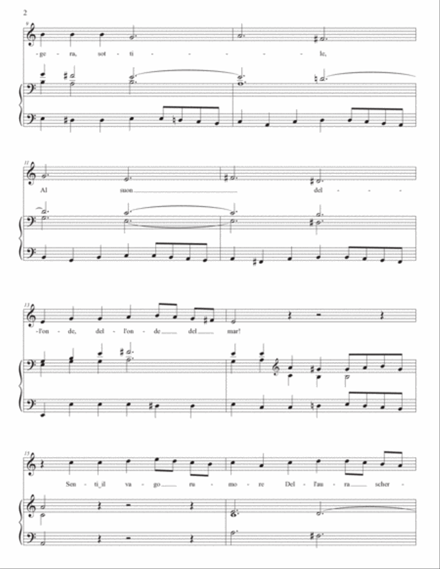 DURANTE: Danza, danza, fanciulla gentile (transposed to A minor) Voice scores gallery preview page 3