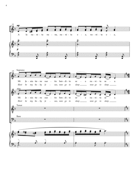 A la Nanita Nana from Carols and Lullabies (Downloadable Choral Score)