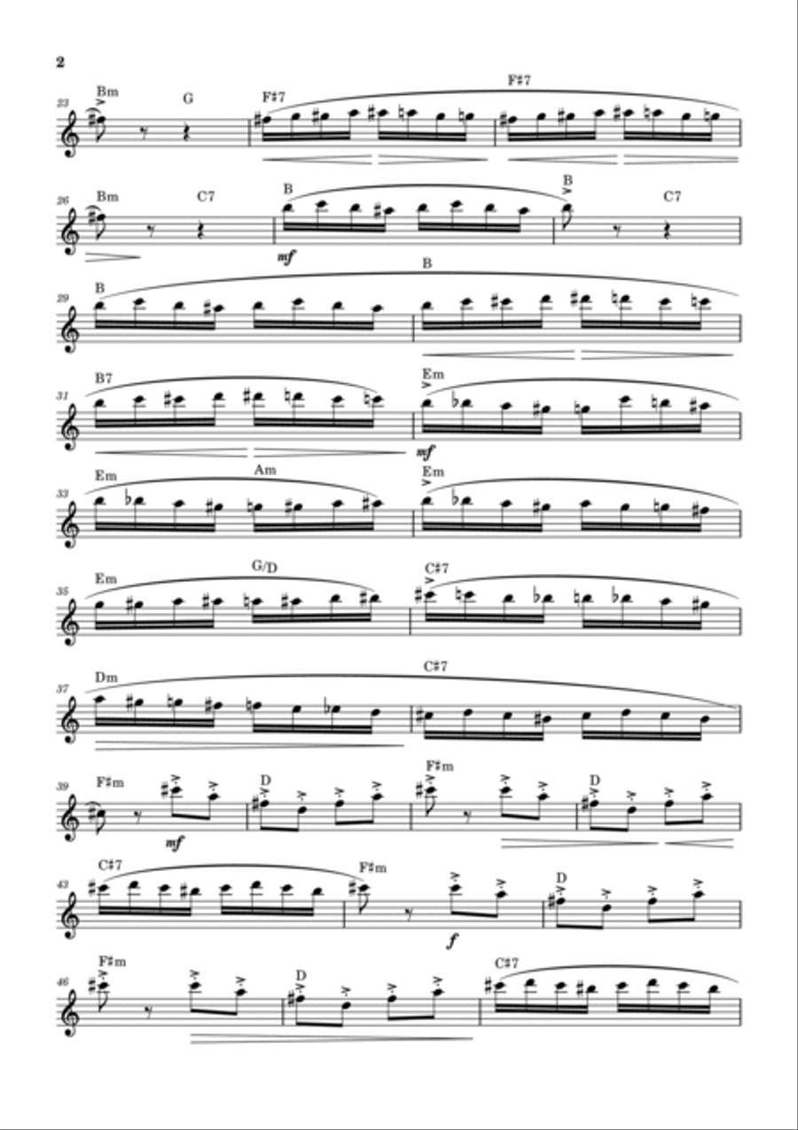 The Flight Of The Bumblebee Alto Saxophone scores gallery preview page 2