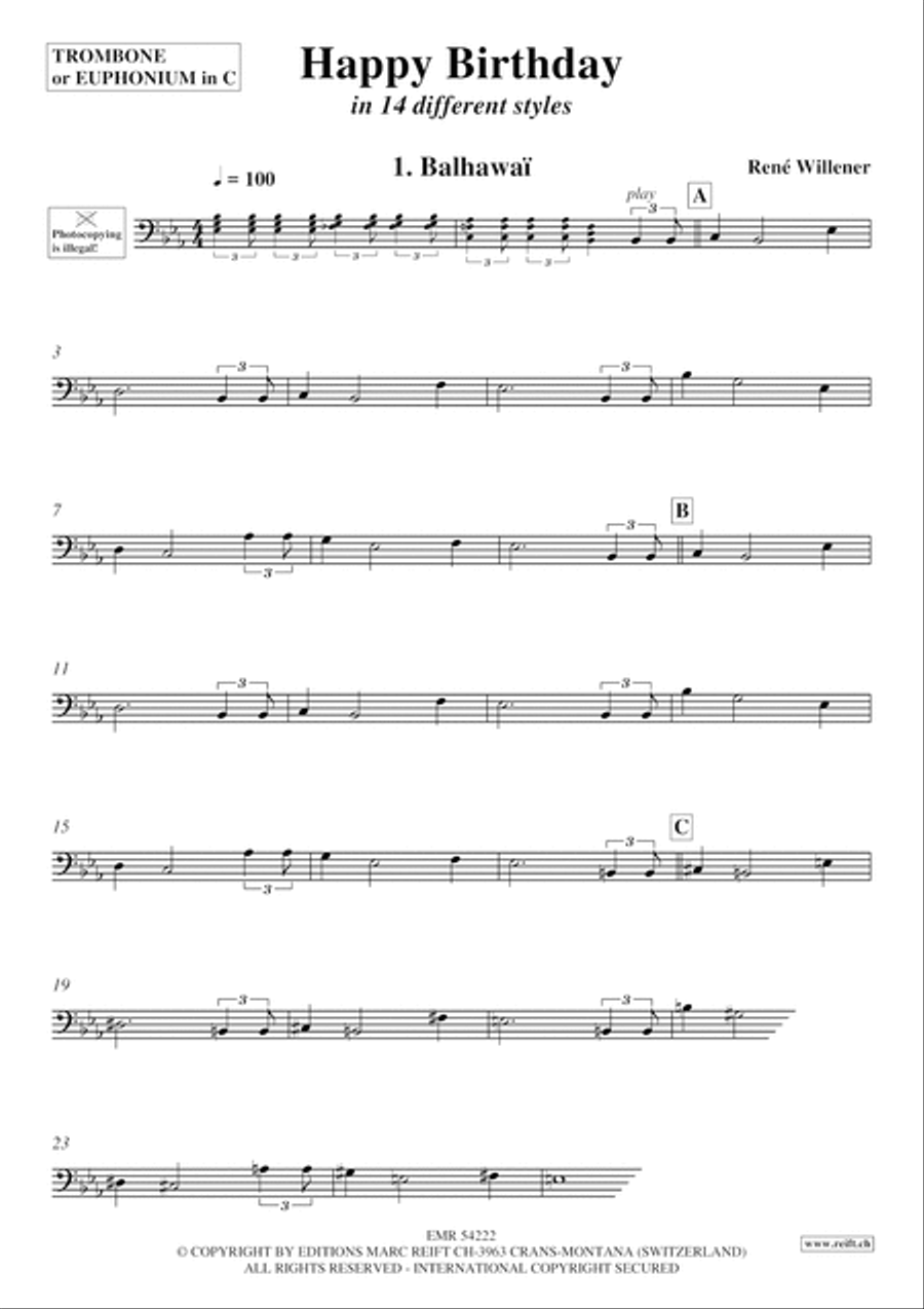 Happy Birthday Euphonium - Sheet Music page 3