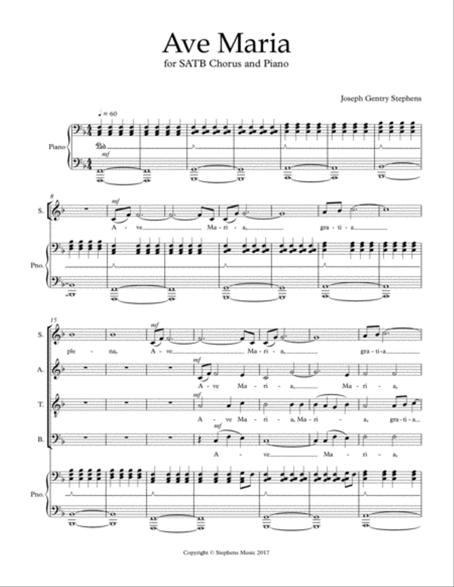 Ave Maria 4-Part scores gallery preview page 1