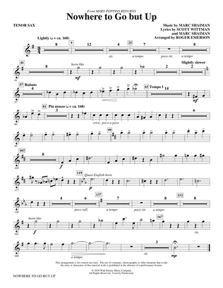 Nowhere to Go But Up (from Mary Poppins Returns) (arr. Roger Emerson) - Tenor Saxophone