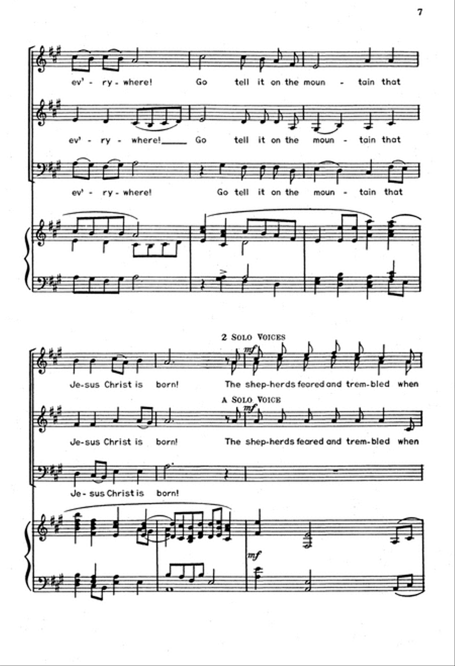 Go Tell It on the Mountain 3-Part scores gallery preview page 5