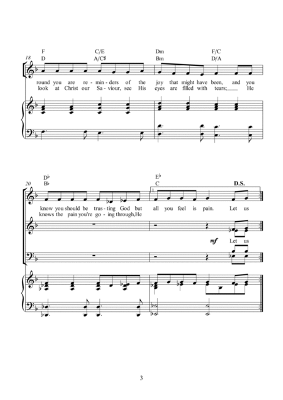 Let us fix our eyes upon Jesus 4-Part scores gallery preview page 4