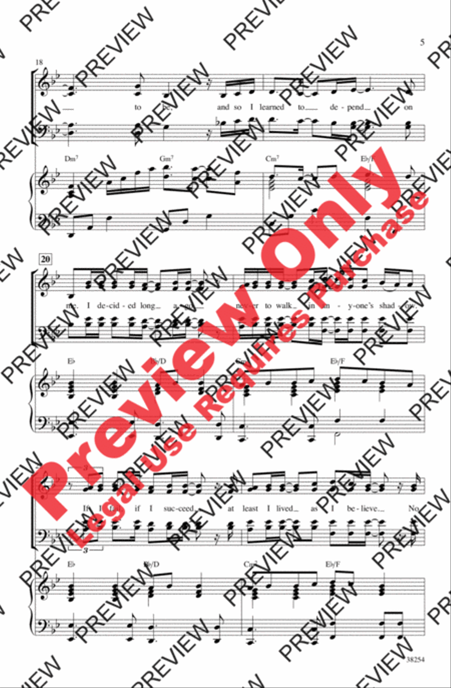The Greatest Love of All The Greatest Love of All 4-Part scores gallery preview page 5