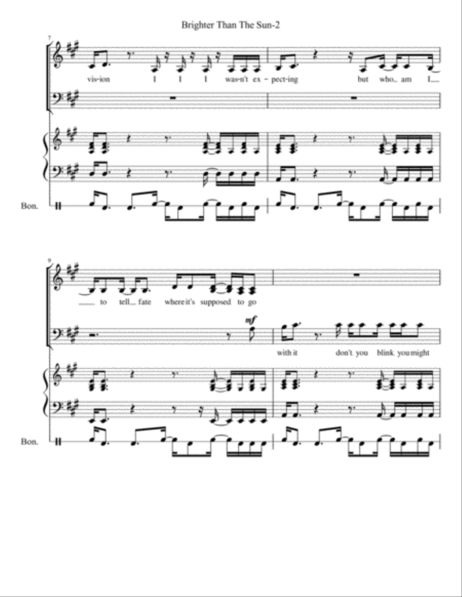 Brighter Than The Sun Brighter Than The Sun 4-Part scores gallery preview page 2