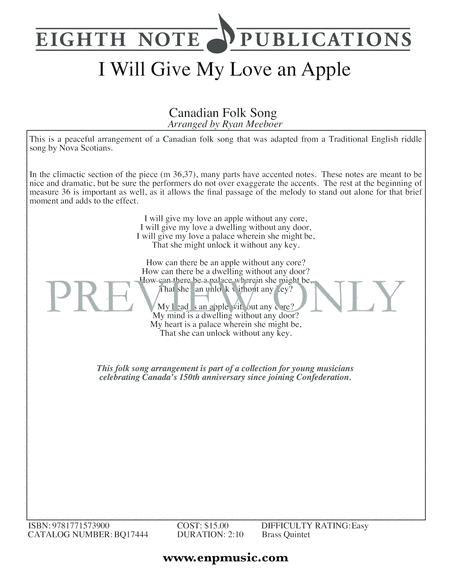 I Will Give My Love an Apple image number null