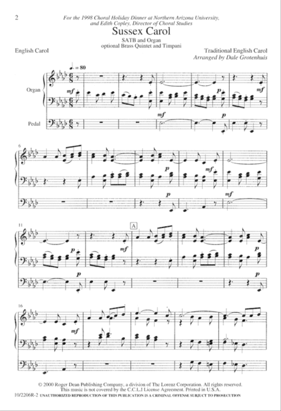 Sussex Carol Divisi scores gallery preview page 2