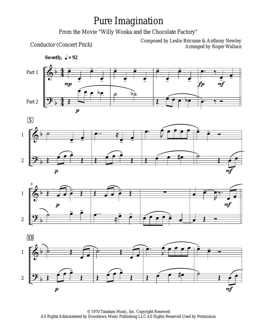Pure Imagination Flute Duet scores gallery preview page 2