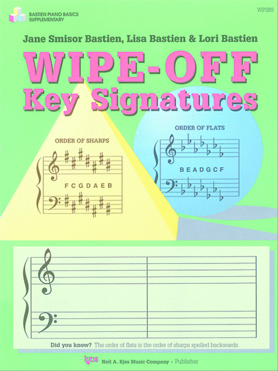 Wipe-Off: Key Signatures Piano Method scores gallery preview page 1