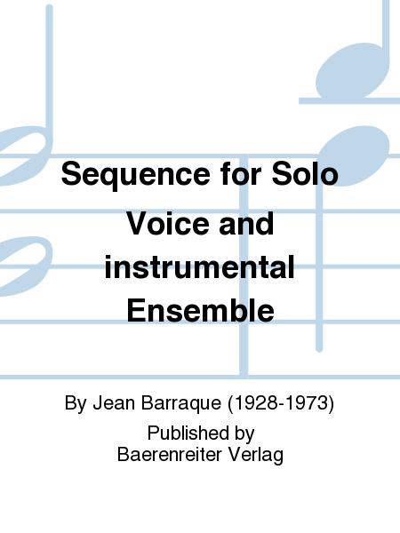 Sequence for Solo Voice and instrumental Ensemble