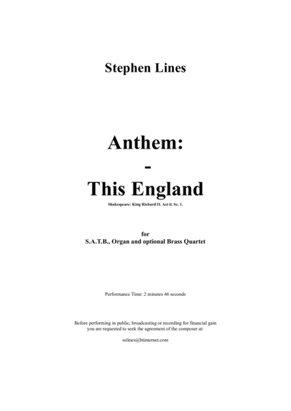 Anthem - This England image number null